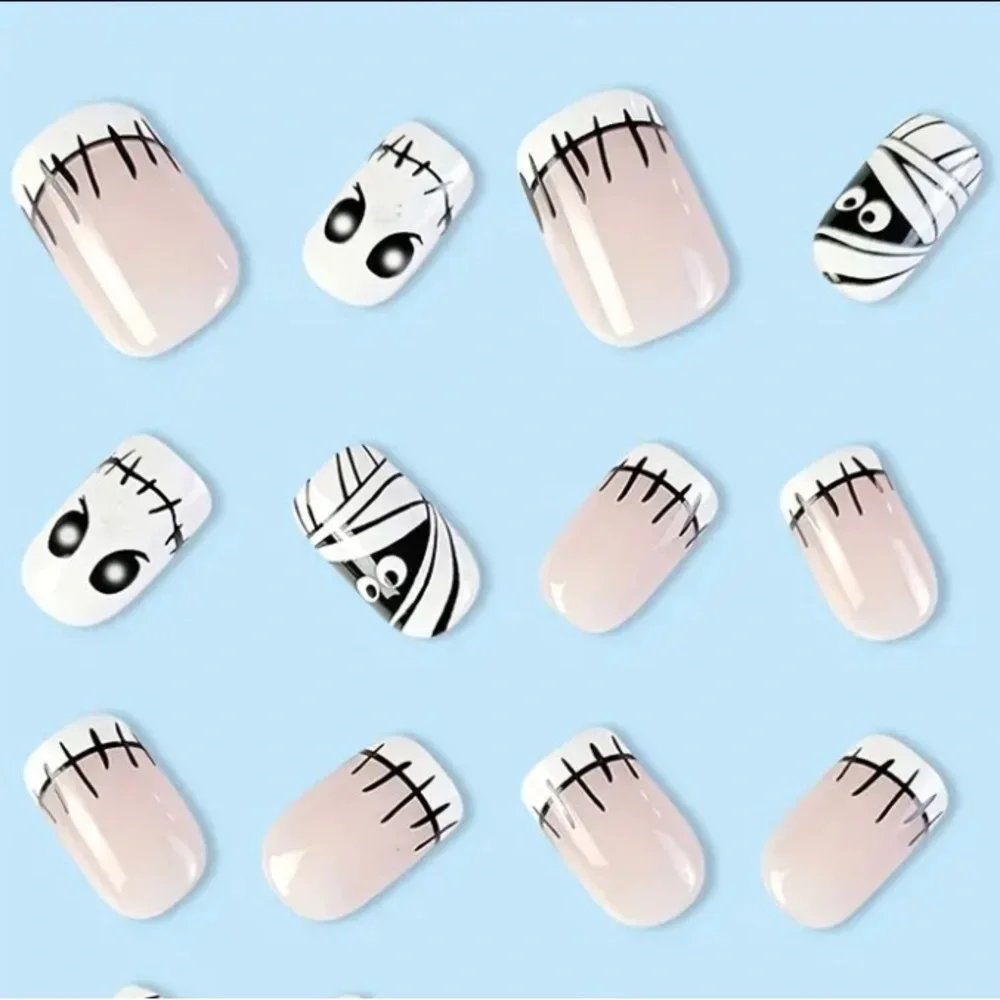 Halloween Mummy Press On Nails